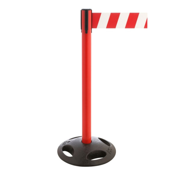 Stein HGS Personenleitsystem -P-Line Maxi-, rot, rot/weiß diagonal (schraffiert), mit Gurtendstück (Standard), 34175d-1302