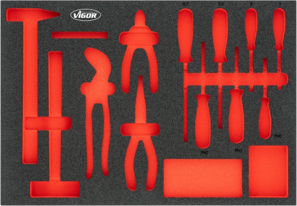 VIGOR Weichschaum-Einlage, leer, V5634N-L, 4047728078016