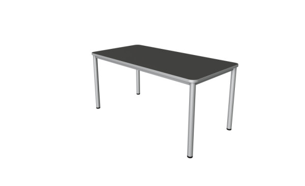 Kerkmann Schreibtisch Prime - B 1600 x T 800 x H 750 mm, 4-Fuß-Gestell in alusilber, anthrazit, 11040613