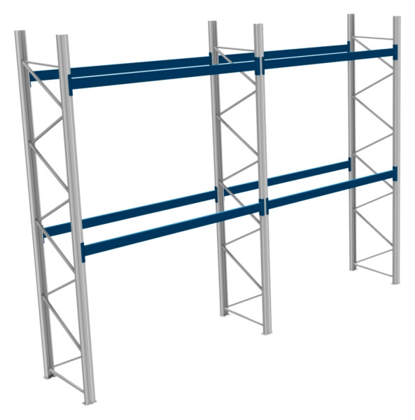 BITO Palettenregal P2 4505x1100x5800 Komplettregal, 2E, 800 RAL5010 U, 56451