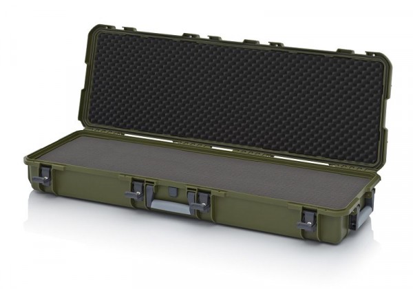 Auer Schutzkoffer Pro, Olivgrün, mit 4 gleichschließenden Schlössern, Würfelpolster, CP S 12416 B2-6003