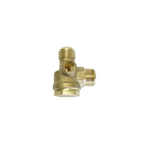 AEROTEC Rückschlagventil 3/8 Zoll AG - 3/8 Zoll AG Konussitz - mit Entlastungsanschluss, 9048063-PS