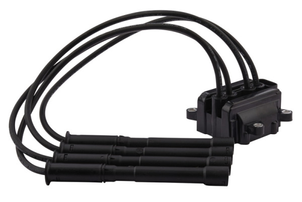 HELLA Zündspule, 12V, 4-polig, inkl. Zündspulenleitung/Blockzündspule, geschraubt, 5DA 358 000-581