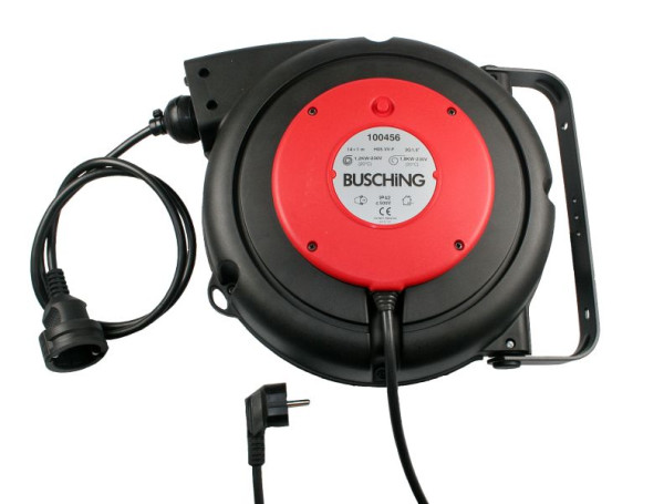 Busching Kabelaufroller-BUSCHiNG/Thermoschutz, Daten: 220V/3G1,5/1,2-1,8 KW/15 m, 100456