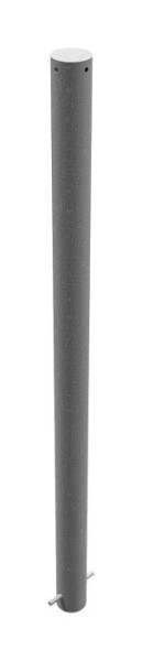 Schake Absperrpfosten Stahlrohr Ø 76 x 2,6 mm ortsfest, zum Einbetonieren feuerverzinkt / weiß beschichtet, feuerverzinkt, ohne Öse, 476