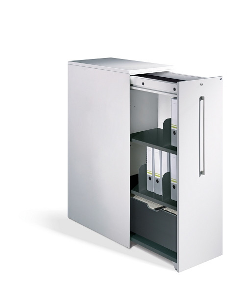 C+P Auszugschrank in Stehhöhe Asisto H1259B430T800 mm, 7035/7035, 148436-00R S10087
