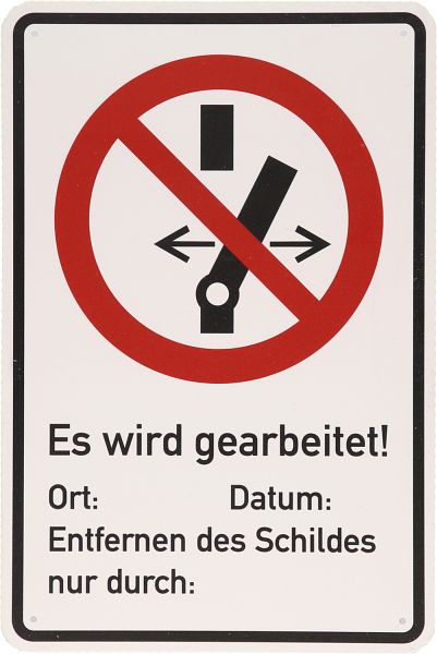 KS Tools Warnschild Geerdet, Breite: 200mm, 117.2482, 4042146750537