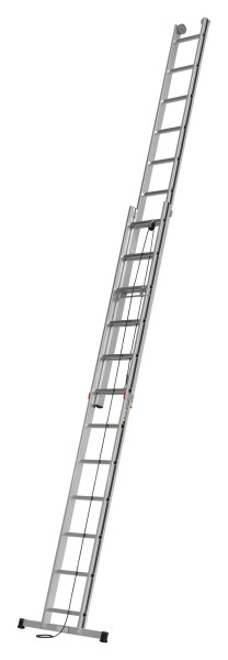 ALU-PRO Seilzugleiter zweiteilig, 2x12 Sprossen, Länge eingefahren 3,42 m / ausgefahren 5,66 m, 700512499