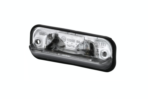 HELLA Kennzeichenleuchte, Halogen, 12V, Einbau/Schraubanschluss, Lichtscheibenfarbe: glasklar, links/rechts/außen, 2KA 001 378-207