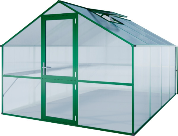 KGT Gewächshaus Orchidee IV, moosgrün, 4.29 x 2.97 x 2.33 m, 12400002