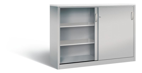 C+P Sideboard mit Schiebetüren Acurado, H1200xB1600xT500mm, Farbe: Weißaluminium, Bügelgriff, 3 OH, 2157-1200 S10282