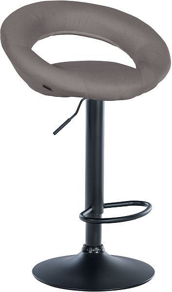 CLP Barhocker Olinda Stoff schwarz, grau, 315801, 4251756433239