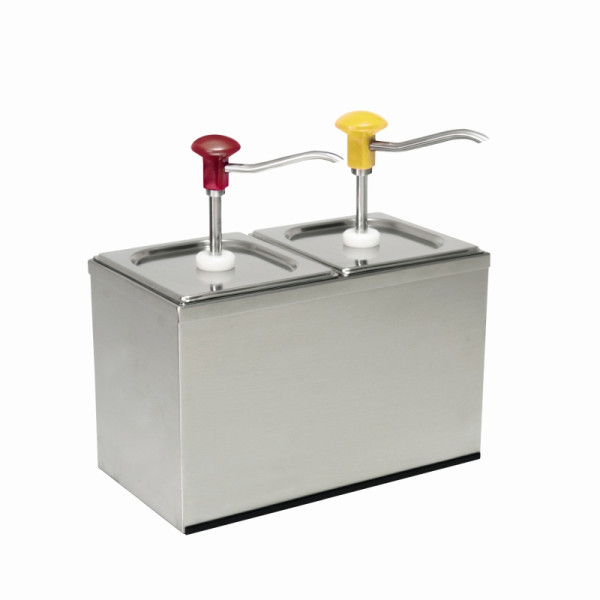 Schneider Dosierspender GN-Behälter 2-fach, Inhalt 2x3 Liter, 340x185x350 mm, 152411