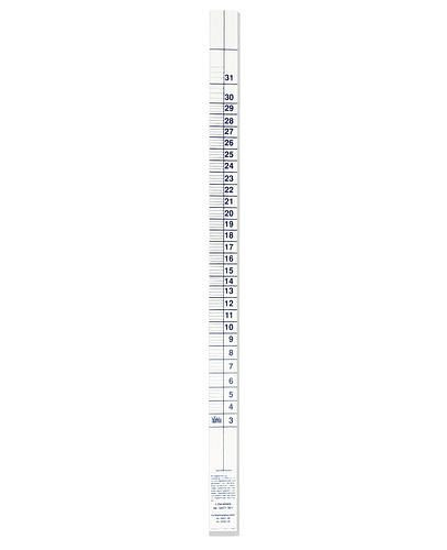 DENIOS Literskala zum Aufkleben für Weithalskanister mit 30 Liter Volumen, 250203