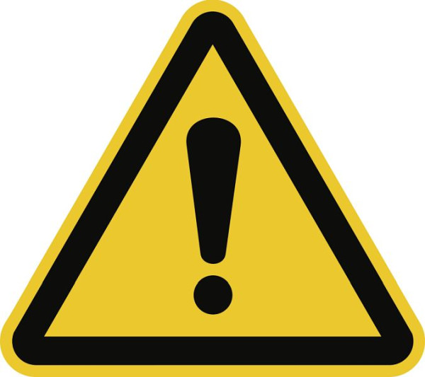 Moedel Allgemeines Warnzeichen ISO 7010, Kunststoff, 200 mm Seitenlänge, 59352