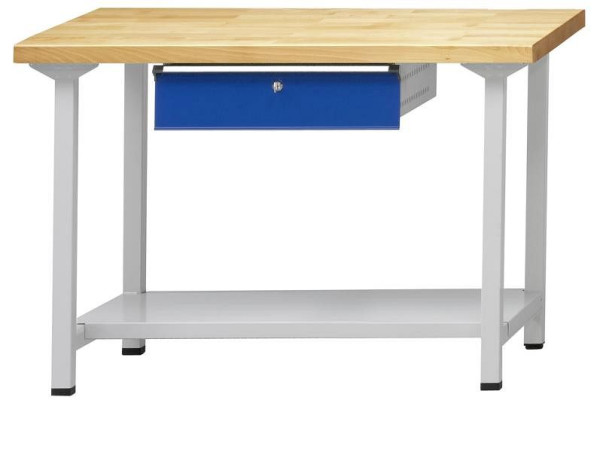 ANKE Werkbänke Arbeitstisch, Modell 33, 1270 x 700 x 900 mm, RAL 7035/5010, ZBP 50 mm, 400.163