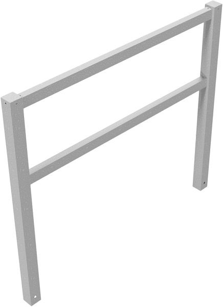 Schake Wegesperren feststehend, geschweißt mit Ober- und Knieholm, feuerverzinkt, Gesamtbreite: 1500 mm, 4016_15