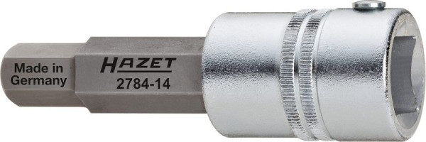 Hazet Bremssattel Schraubendreher-Steckschlüsseleinsatz, Vierkant hohl 20 mm (3/4 Zoll), Innen-Sechskant Profil, 14 mm, 2784-14