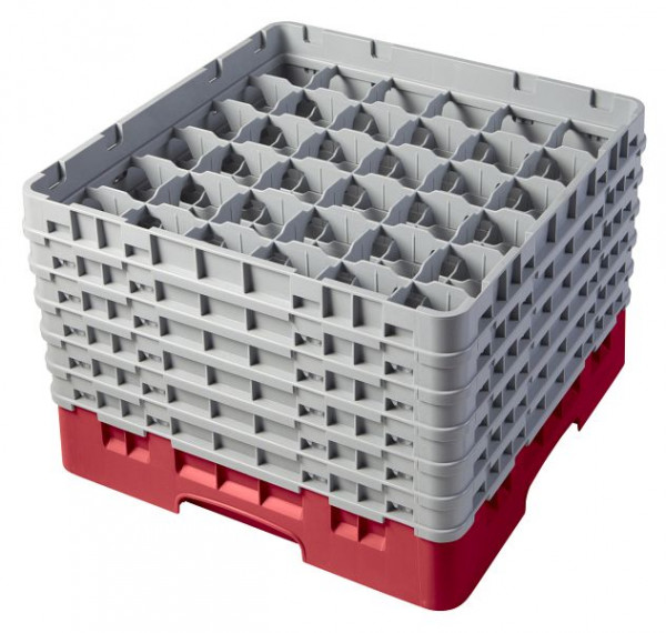 Cambro Spülkorb mit 36 Fächer Camrack® 27,9 cm Rot, 36S1114163