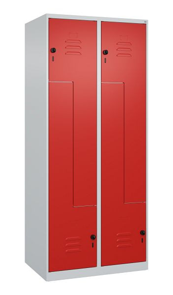 C+P Z-Spind Classic PLUS, 4 Abteile, 1850x800x500mm, 7035/3020, Drehriegel, 080003-224 S10026