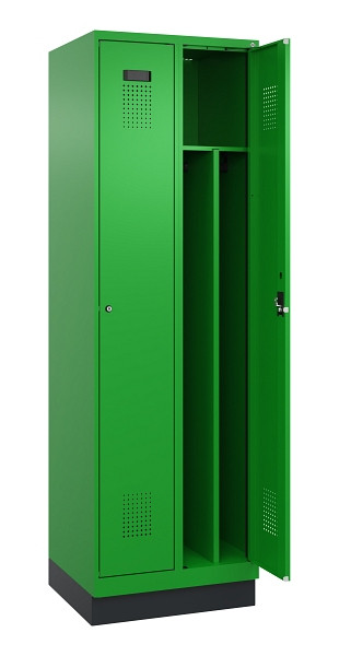 C+P Spind Evolo PLUS, mit Sockel, 2 Abteile, 1950x600x500mm, 6037/6037, Verschluss Zylinderschloss, 049020-20F S10053
