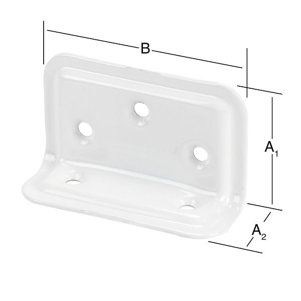 Vormann Breitwinkel 40 x 25 x 70 mm, weiß, VE: 10 Stück, 000165040W