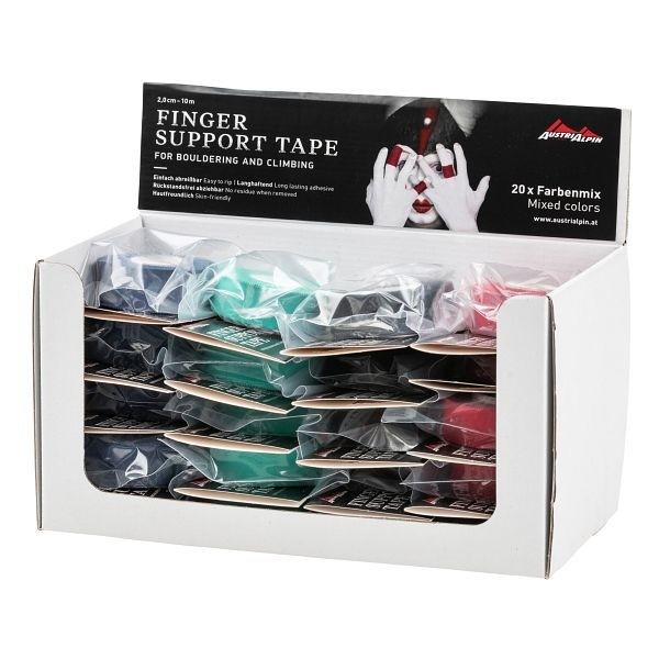 AustriAlpin FINGER SUPPORT TAPE, 20 x 2 cm, 10 m, gemischte Farben SET, RT20FT-MIX.20