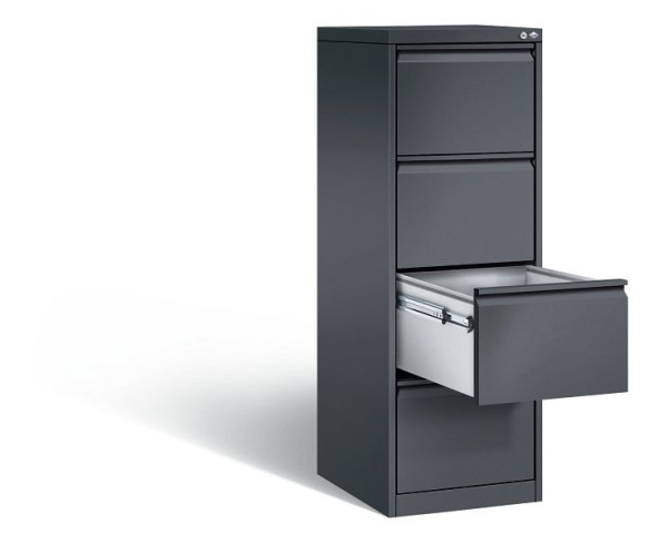 C+P Hängeregistraturschrank Acurado, H1357xB433xT590mm, Farbe: Schwarzgrau, Griffleiste, 12434-311 S10004