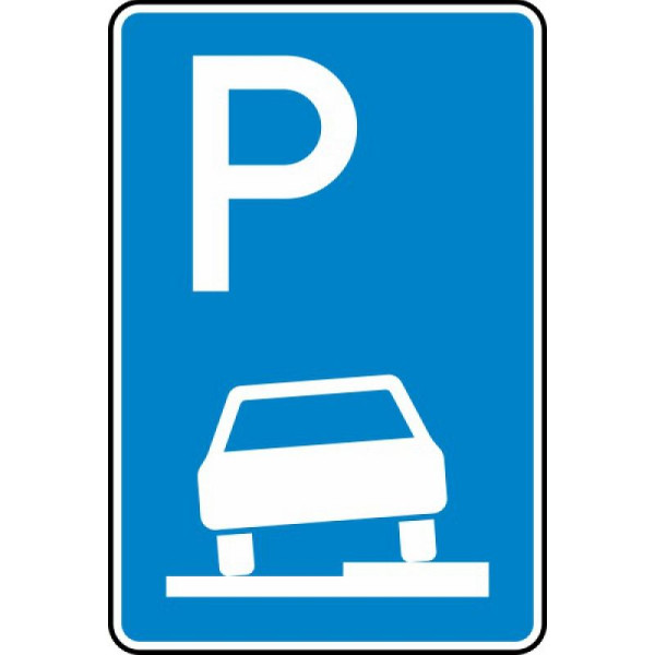 Stein HGS Parken auf Gehwegen halb in Fahrtrichtung rechts Nr. 315-55, 600 x 900 mm, RA1, Flachform 2 mm, 315-55-211