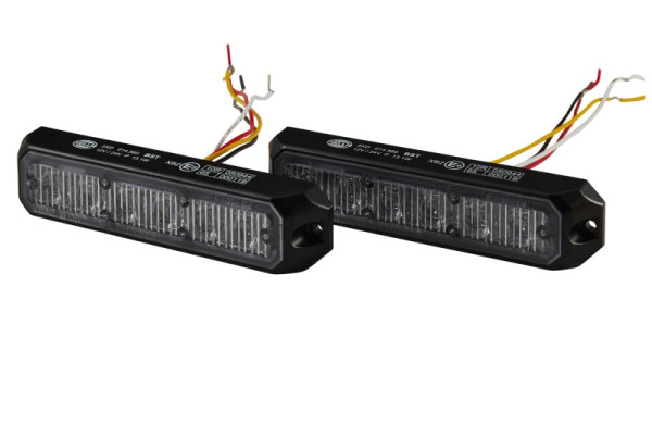 HELLA LED-Blitz-Kennleuchte - BST - 12/24V - blau - Anbau/Schraubanschluss - Kabel: 150/200mm - Set, 2XD 014 560-001
