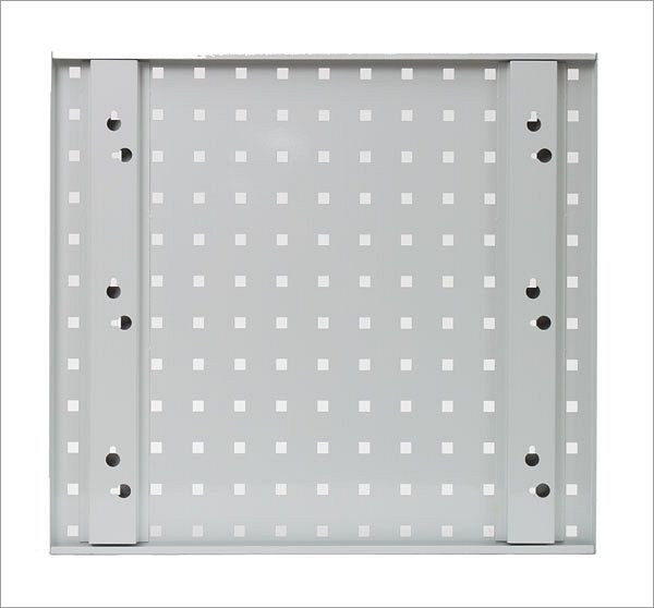 ADB Lochplatte, Maße: 493x456mm, Farbe: grau, RAL 7035, 23001