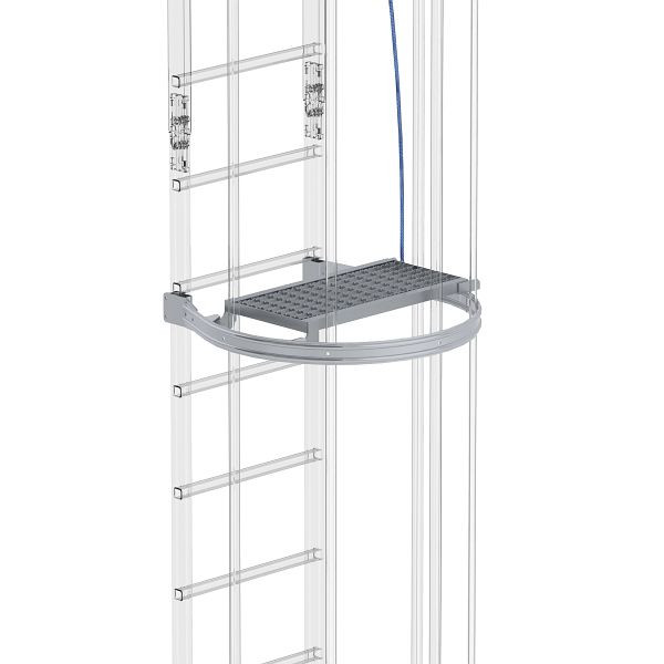 Munk Günzburger Steigtechnik Zwischenplattform klappbar 600x300 mm Aluminium blank, 062960