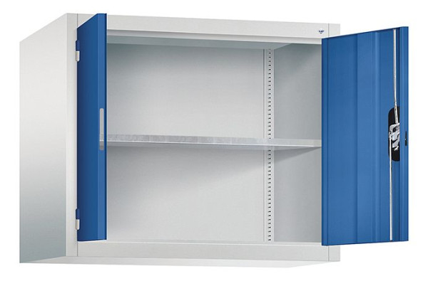 C+P Aufsatzschrank Acurado, H790xB930xT500mm, Farbe: Lichtgrau / Enzianblau, Muldengriff, 9285-009 S10115