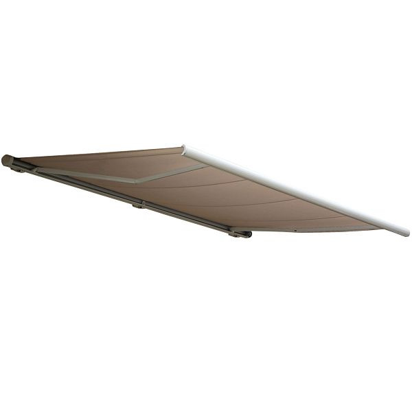 Mendler Elektrische Kassettenmarkise T123, Markise Vollkassette 4,5x3m, Polyester Sand, 58228+34432