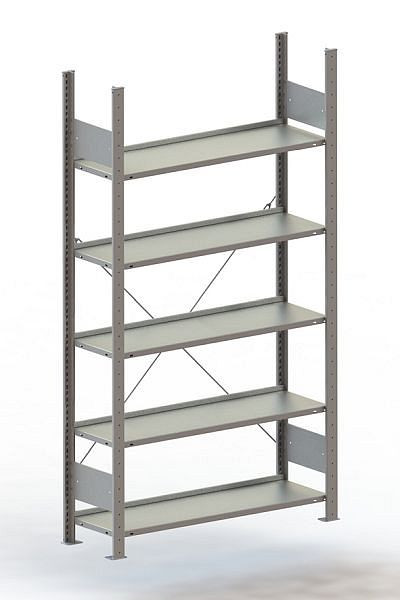 Meta S3 Büro Steckregal Compact GR 1850x1000x300 mm, verzinkt, Bodenanzahl: 5, 200177998