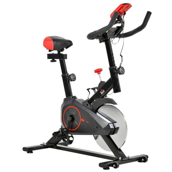 HOMCOM Indoor Cycling Bike Trainer Home Gym Fahrradtrainer Fitnessfahrrad, A90-152