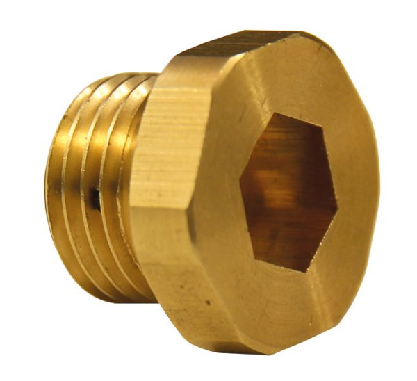 ELMAG Blindstopfen, AG 1/2', Messing, 42436, 9004853424366