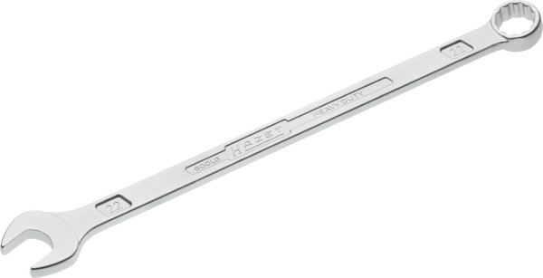 Hazet Ring-Maulschlüssel, extra lang, schlanke Bauform, Außen-Doppel-Sechskant-Tractionsprofil, 22 mm, 600LG-22