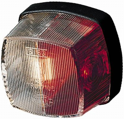 HELLA Umrissleuchte, Halogen, Anbau, Lichtscheibenfarbe: klar/rot, seitlicher Anbau, Satz, 2XS 005 639-002