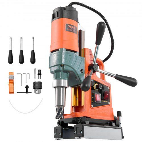 VEVOR Magnetbohrmaschine 1400W, 50mm Bohrdurchmesser, 0–850 U/min, umkehrbar, für Metall, Industrie & Heimwerker, GSCLZCSGSDP5WQCFH001V2