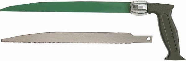 Bahco Universalsäge, 4 Winkel, je 1 Sägeblatt für Metall und Holz, 300 mm, 210