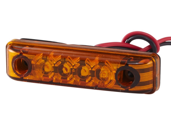 HELLA VALUEFIT Seitenmarkierungsleuchte, Valuefit, LED, 24V, Schraubanschluss/Anbau, Lichtscheibenfarbe: gelb, Kabel: 150mm, links/rechts, 2PS 357 010-101