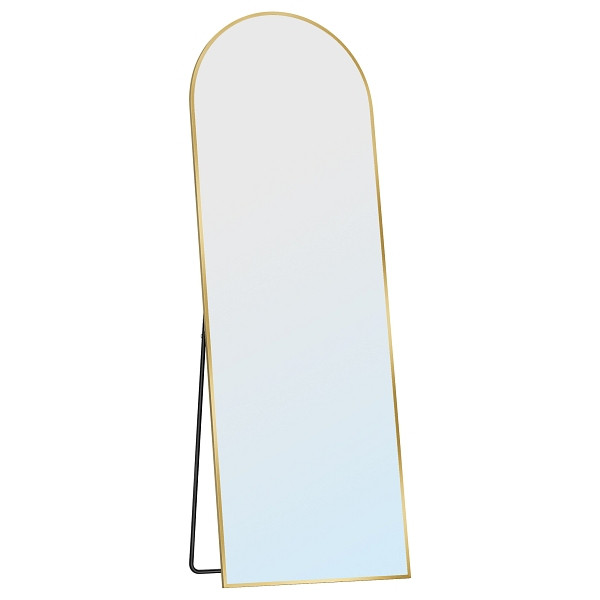 SONGMICS Ganzkörperspiegel, Helles Gold, 160x50x1,3 cm, LFM031A01