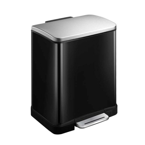 STEIN HGS E-Cube Treteimer, schwarz, edelstahl, matt, 12 Liter, 83997.0002