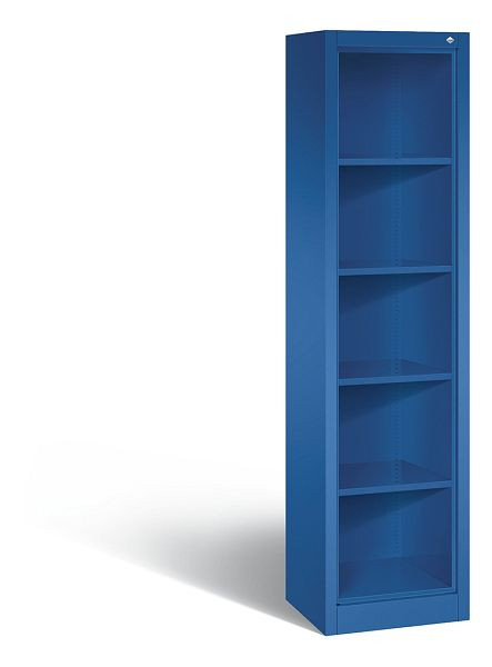 C+P Stahlregal mit Rückwand Acurado, H1950xB502xT400mm, Farbe: Enzianblau, 5 OH, 9134-000 S10017