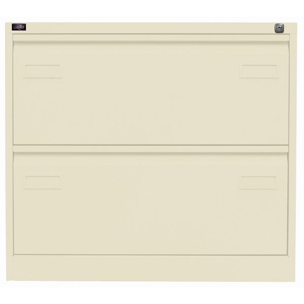 Bisley LIGHT Hängeregistraturschrank LIGHT, doppelbahnig, 2 HR-Schubladen, 669 hellelfenbein, CDF2669