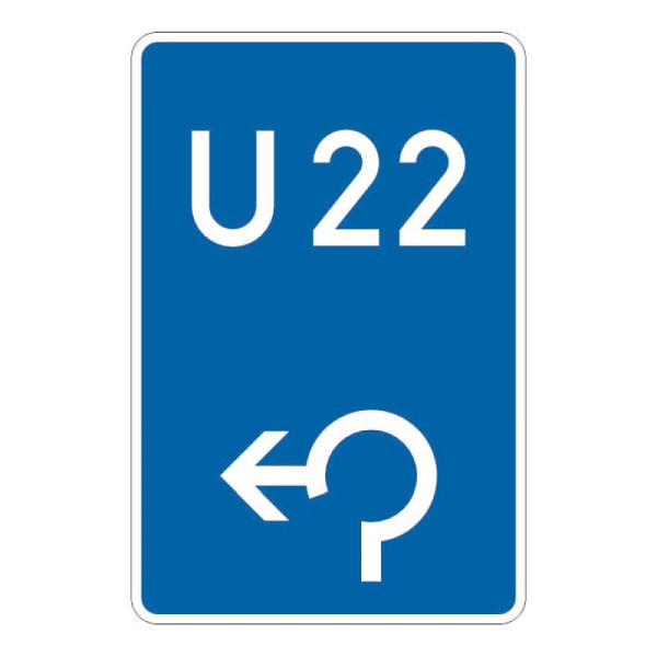 Stein HGS Bedarfsumleitung im Kreisverkehr links Nr. 460-13, 600 x 900 mm, RA2, Flachform 2 mm, 460-13.0008