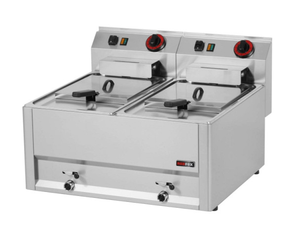 RM Elektro Fritteuse 2x8 Liter 2x 6 kW, FE-60ELT, 4262378216483