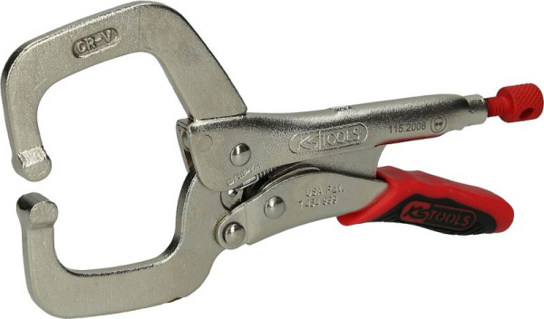 KS Tools Schweiß-Klammer-Gripzange mit Easy-Release, 165mm, 115.2008