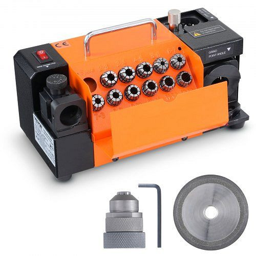 VEVOR MR-13A Bohrerschleifgerät 120 W 4500 U/min Schärfstation Stahl 95-135° Einstellbarer Spitzenwinkel 11 Spannzangen für φ3–13 mm, ZTYMJ321819C2DOZEV2